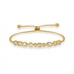 Geo Zircon Gold Bracelet