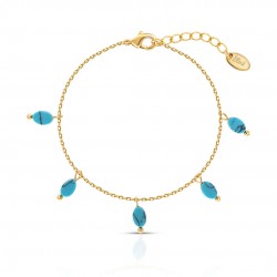 Mika Turquoise Gold Bracelet