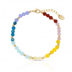 Chakra Stone Gold Bracelet