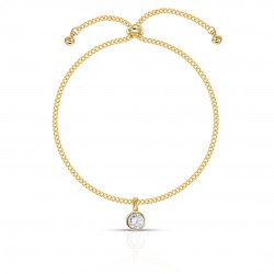 Solitaire Zircon Gold Bracelet