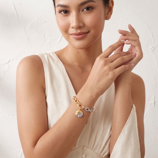Sol and Luna Two Tone Bracelet