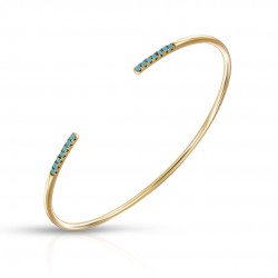 Kara Turquoise Golden Bracelet