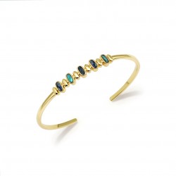 Row Mother Of Pearl Gold Bracelet