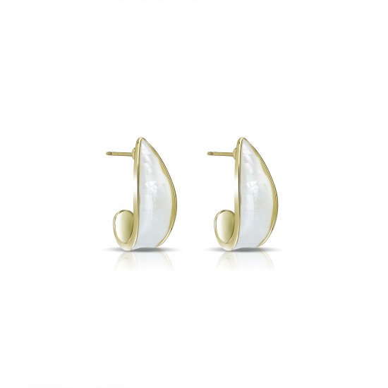 Emeli Mother of Pearl Gold Earrings