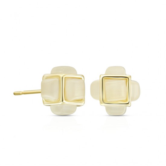 Square Gold Earrings