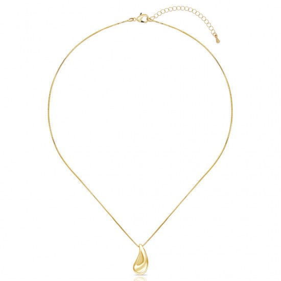 Kalung Emas Plain Drop