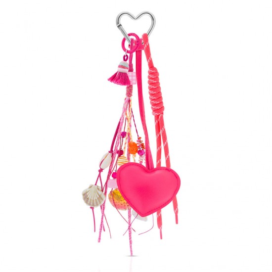 Hearts Fuchsia Key Ring