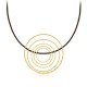 Moven Gold Leather Necklace