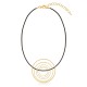 Moven Gold Leather Necklace